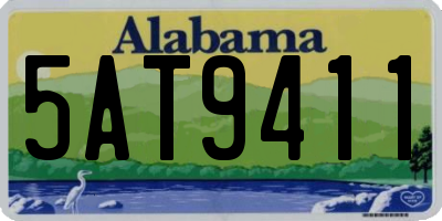 AL license plate 5AT9411
