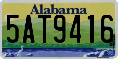AL license plate 5AT9416