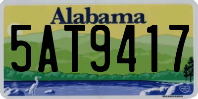 AL license plate 5AT9417