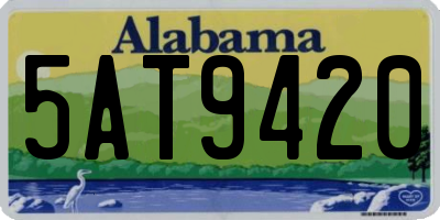 AL license plate 5AT9420