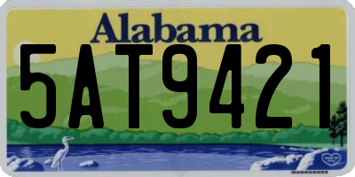 AL license plate 5AT9421