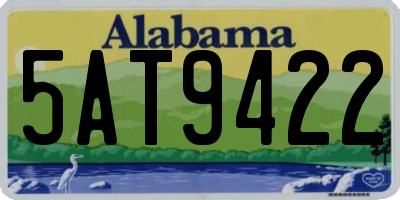 AL license plate 5AT9422