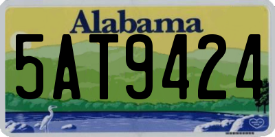 AL license plate 5AT9424
