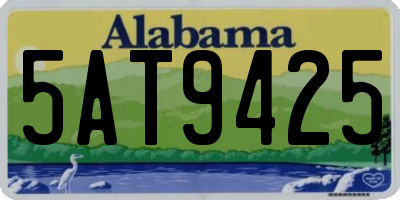 AL license plate 5AT9425