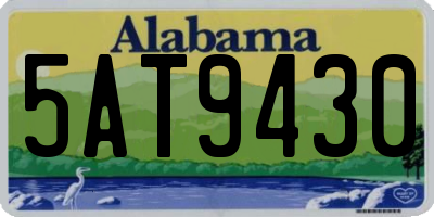 AL license plate 5AT9430