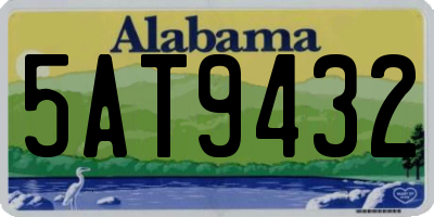 AL license plate 5AT9432