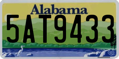 AL license plate 5AT9433
