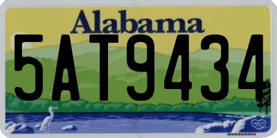 AL license plate 5AT9434