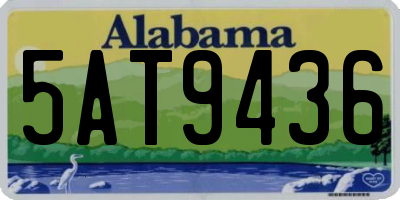 AL license plate 5AT9436