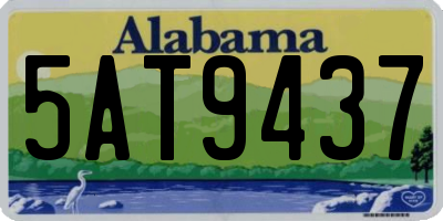 AL license plate 5AT9437