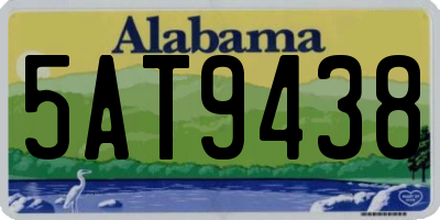 AL license plate 5AT9438
