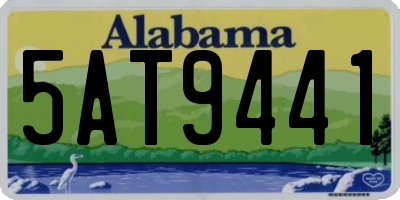 AL license plate 5AT9441