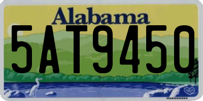 AL license plate 5AT9450