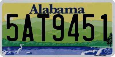 AL license plate 5AT9451