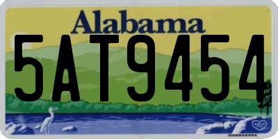 AL license plate 5AT9454