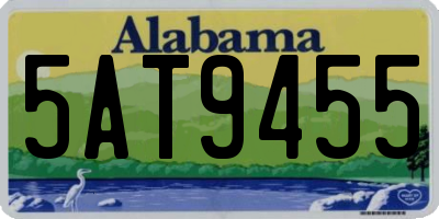 AL license plate 5AT9455