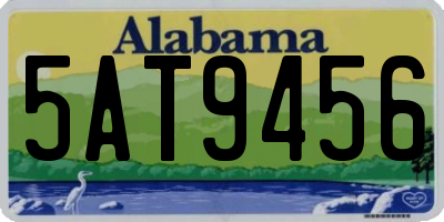 AL license plate 5AT9456