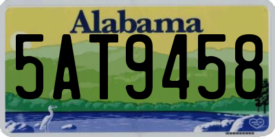 AL license plate 5AT9458