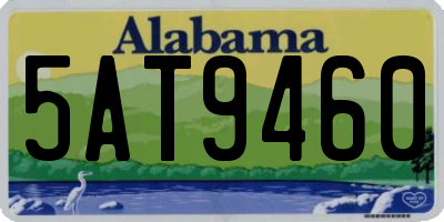AL license plate 5AT9460