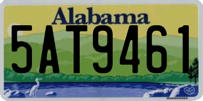AL license plate 5AT9461