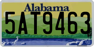 AL license plate 5AT9463