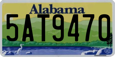 AL license plate 5AT9470