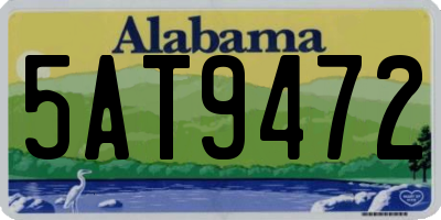 AL license plate 5AT9472
