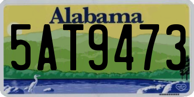 AL license plate 5AT9473