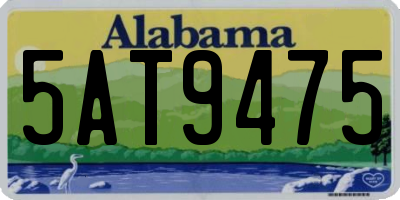 AL license plate 5AT9475