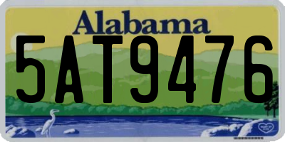 AL license plate 5AT9476