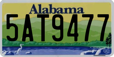 AL license plate 5AT9477