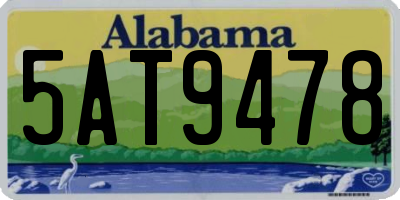 AL license plate 5AT9478