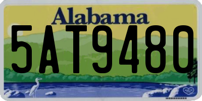 AL license plate 5AT9480