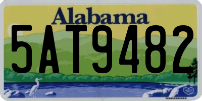AL license plate 5AT9482