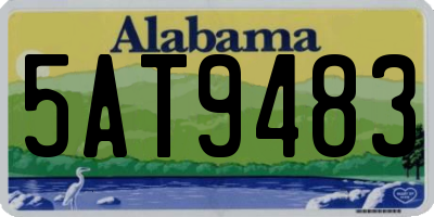 AL license plate 5AT9483