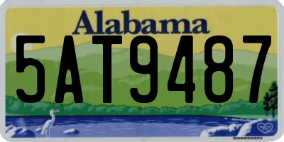 AL license plate 5AT9487