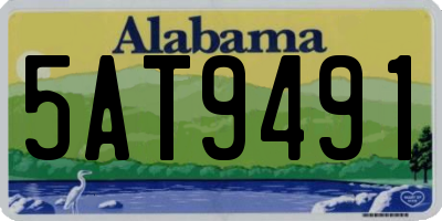 AL license plate 5AT9491