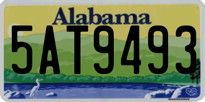 AL license plate 5AT9493