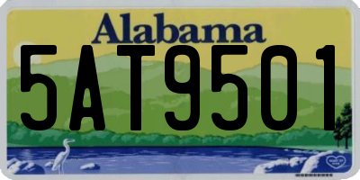 AL license plate 5AT9501