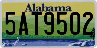 AL license plate 5AT9502