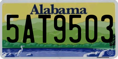 AL license plate 5AT9503