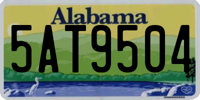 AL license plate 5AT9504