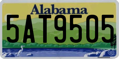 AL license plate 5AT9505