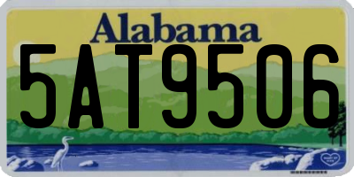 AL license plate 5AT9506