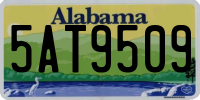AL license plate 5AT9509