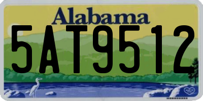 AL license plate 5AT9512
