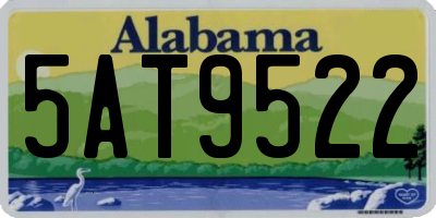 AL license plate 5AT9522