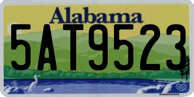 AL license plate 5AT9523