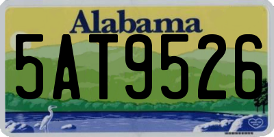 AL license plate 5AT9526