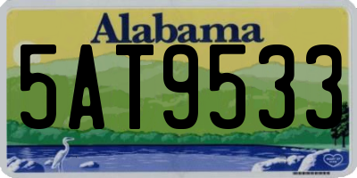 AL license plate 5AT9533